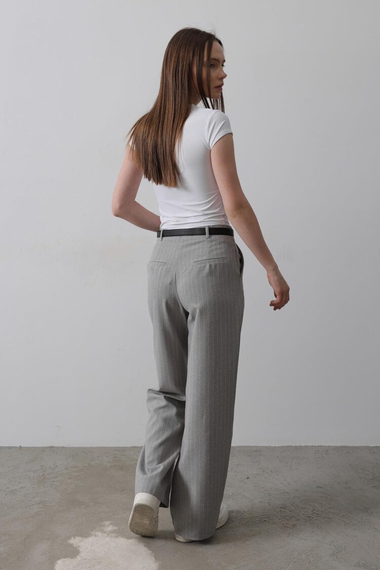 Palazzo Pants With Belt - -white