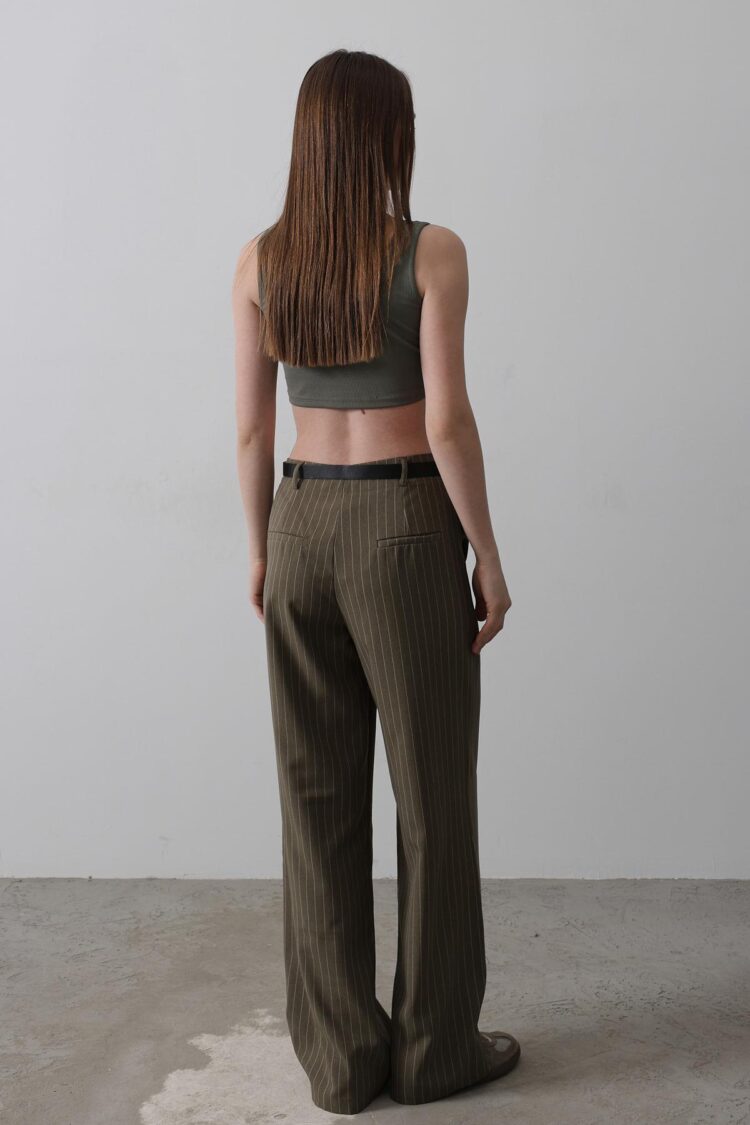 Palazzo Pants With Belt - -white