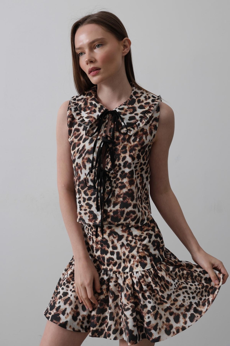 Bow Detailed Blouse - Multicolor