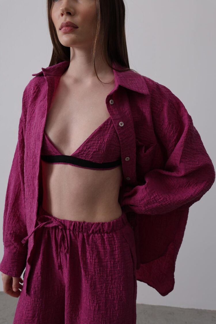 Jacquard Triple Set - Purple