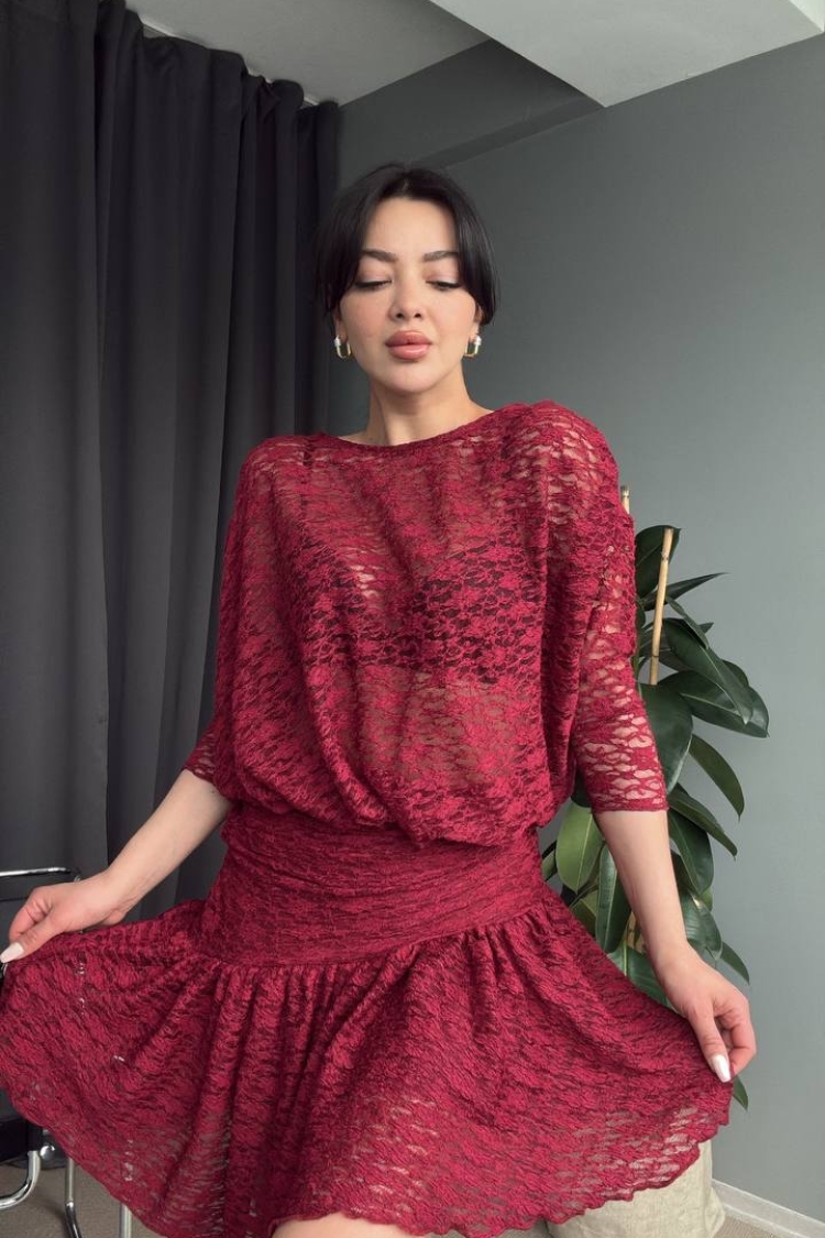Dress - Red - ESPADA - Globality Store - Women Clothes Wholesale Turkey