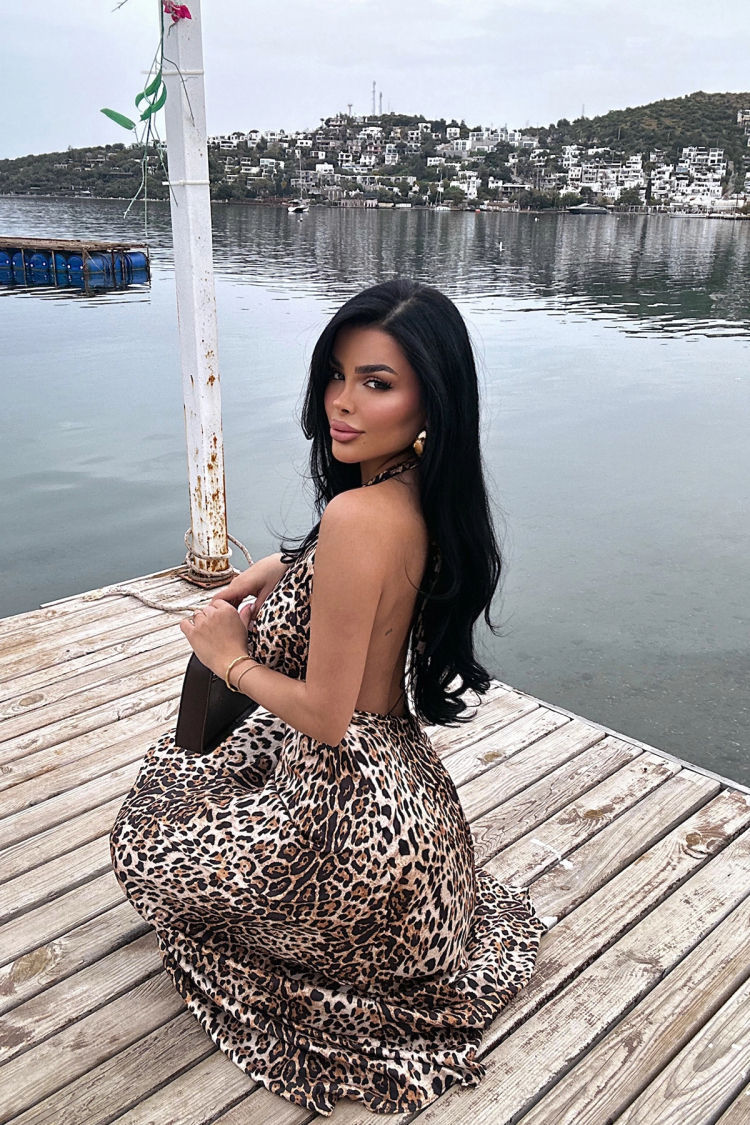 Dulcie Long Leopard Dress