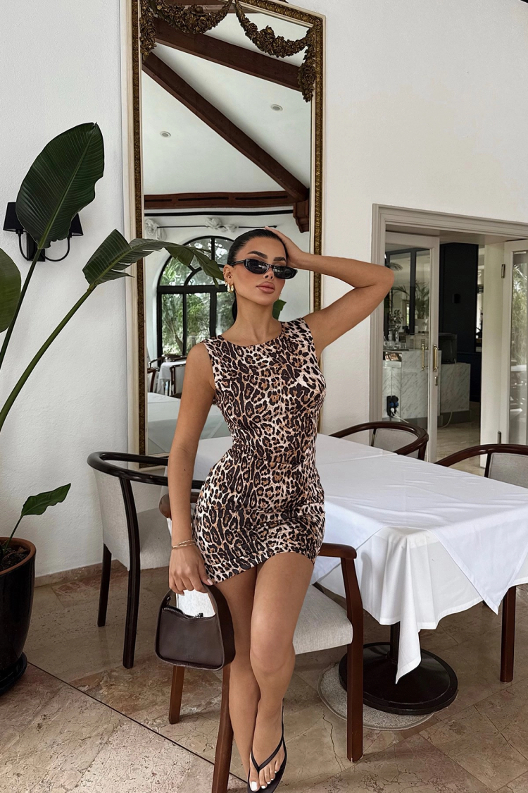 Leopard Tanya Leopard Mini Dress