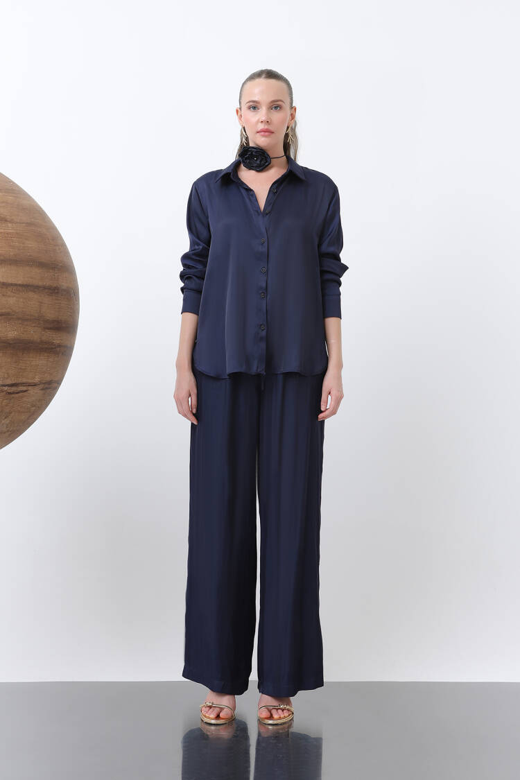 Women's Satin Tie Waist Pants - Brand: SOUL - Women's Clothing Wholesale - Globality Store