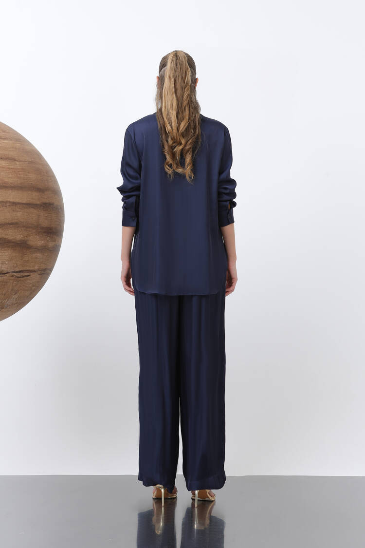 Women's Satin Tie Waist Pants