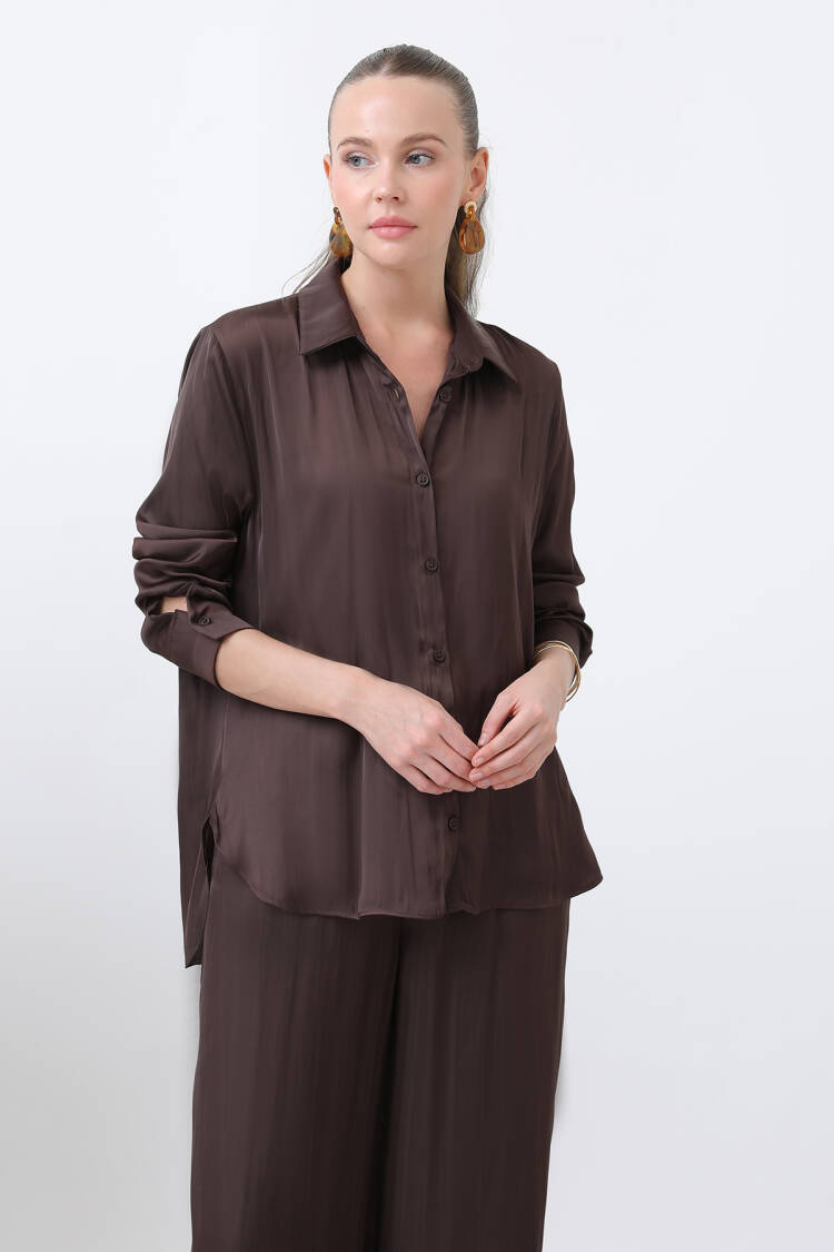 Women's Satin Shirt - Brand: SOUL - Women's Clothing Wholesale - Globality Store