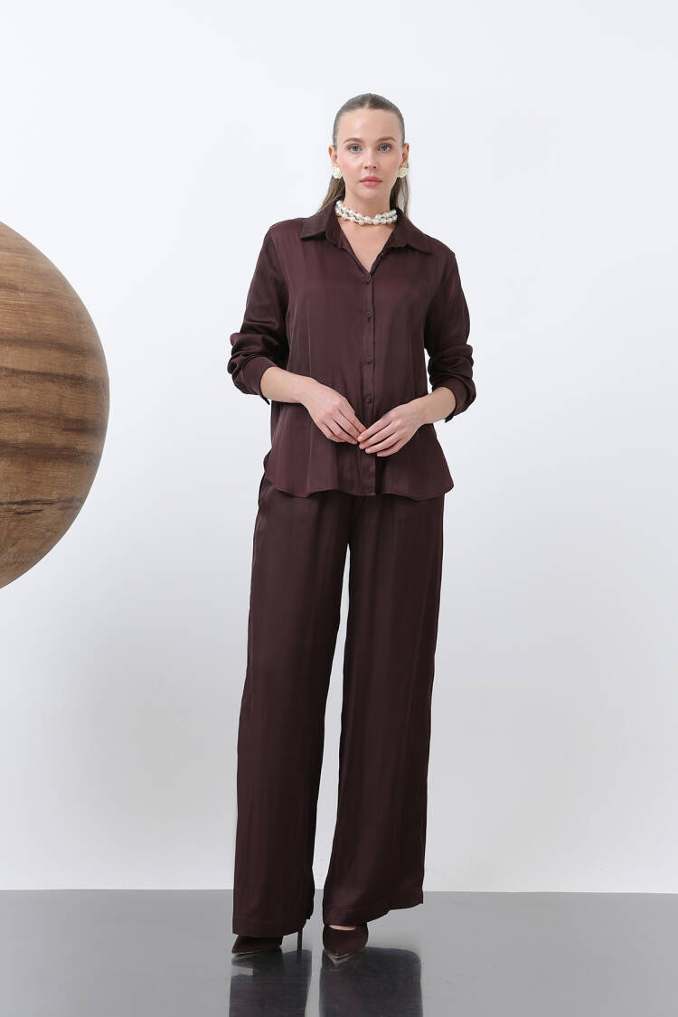 Women's Satin Tie Waist Pants