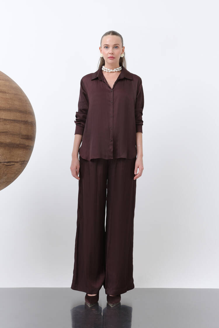 Women's Satin Tie Waist Pants