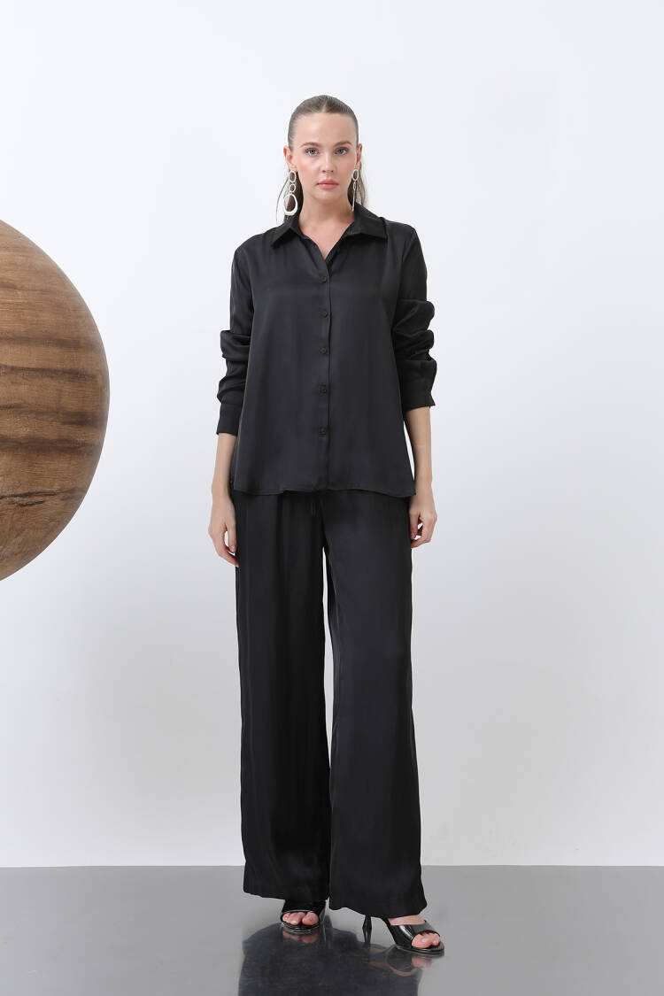 Women's Satin Tie Waist Pants - Brand: SOUL - Women's Clothing Wholesale - Globality Store