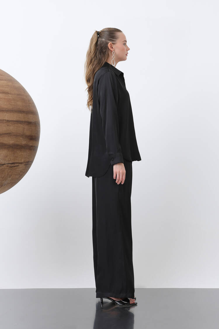 Women's Satin Tie Waist Pants