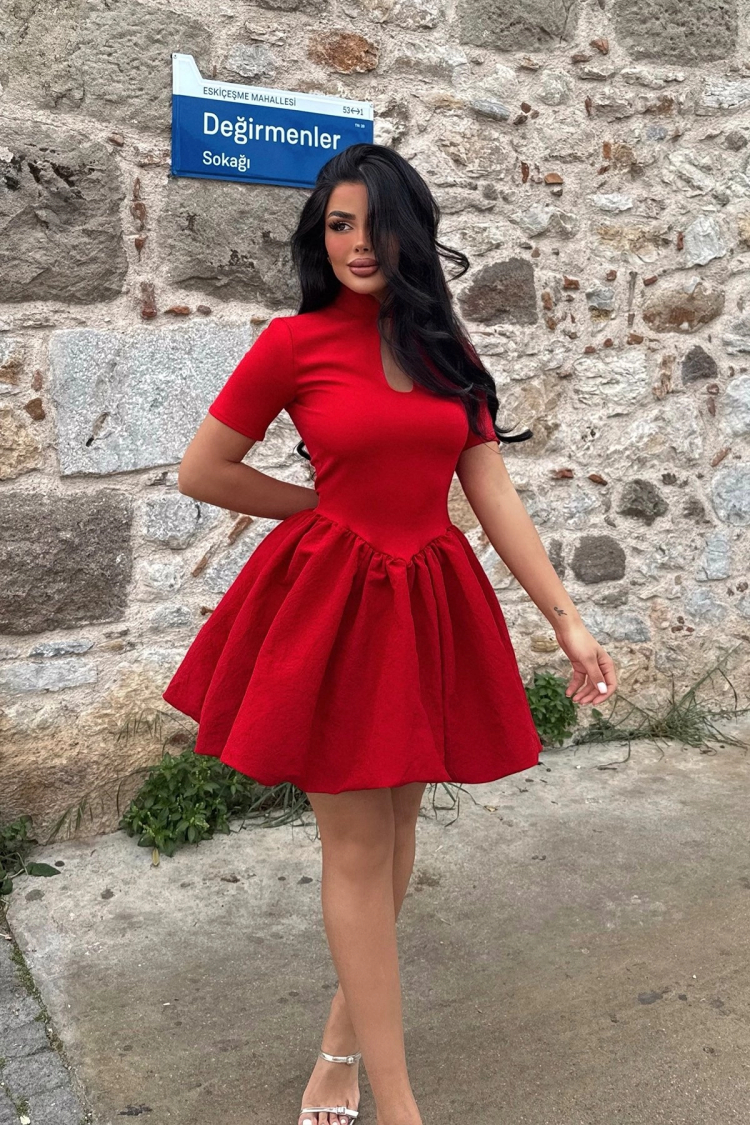 Window Detail Mini Dress