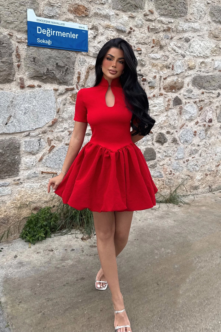 Window Detail Mini Dress