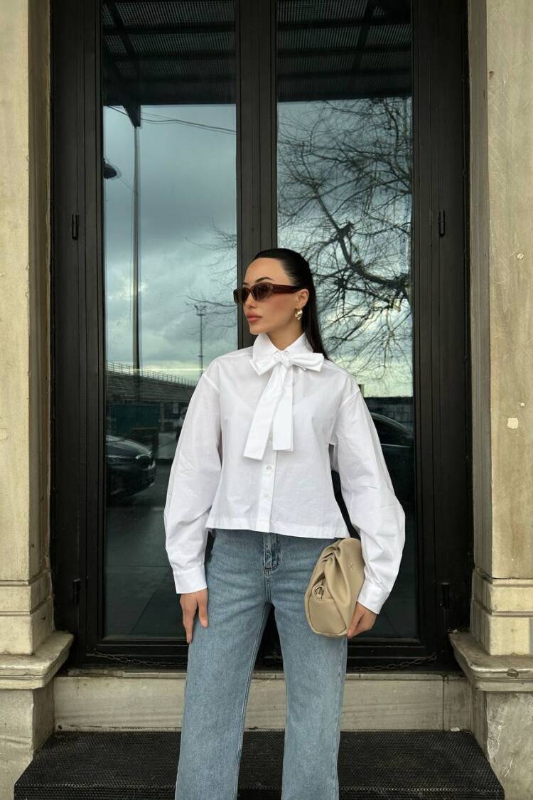 Shirt - White - ESPADA - Globality Store - Women Clothes Wholesale Turkey