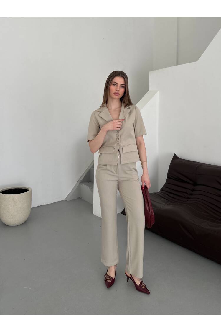 Polyviscose Half Sleeve Suit