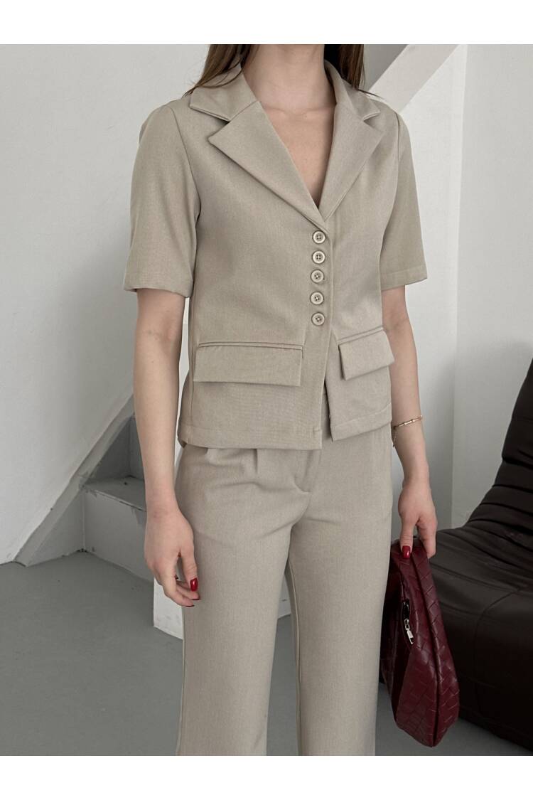 Polyviscose Half Sleeve Suit