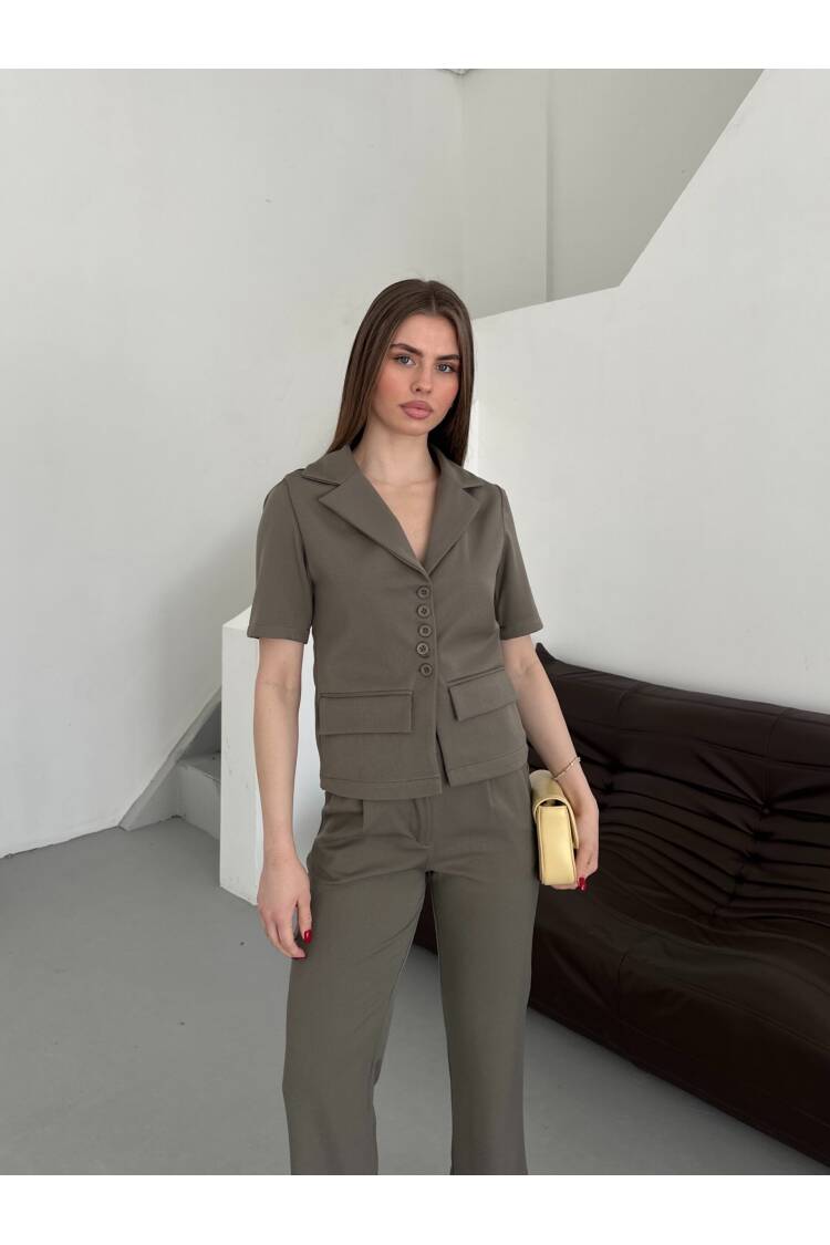 Polyviscose Half Sleeve Suit