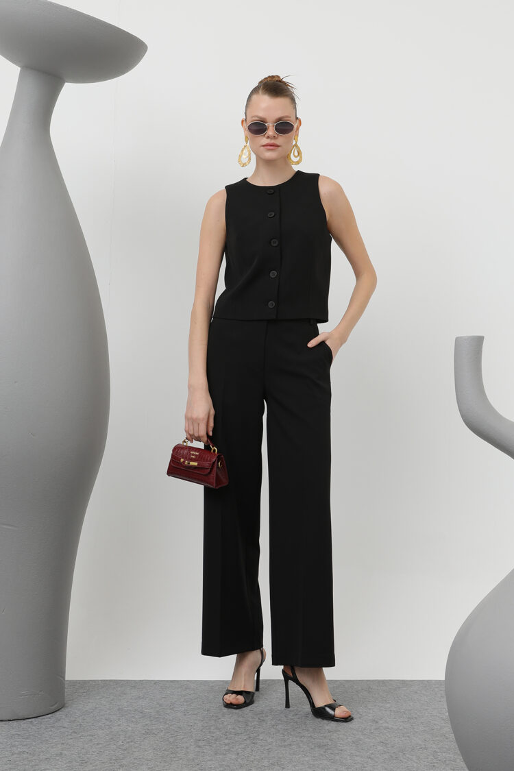 Women's Basic Belted Pants