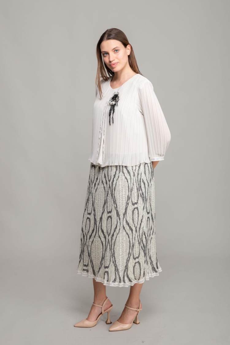 V Neck Empirme Dress - GUMANIZE - Globality Store - Women Clothes Wholesale Turkey