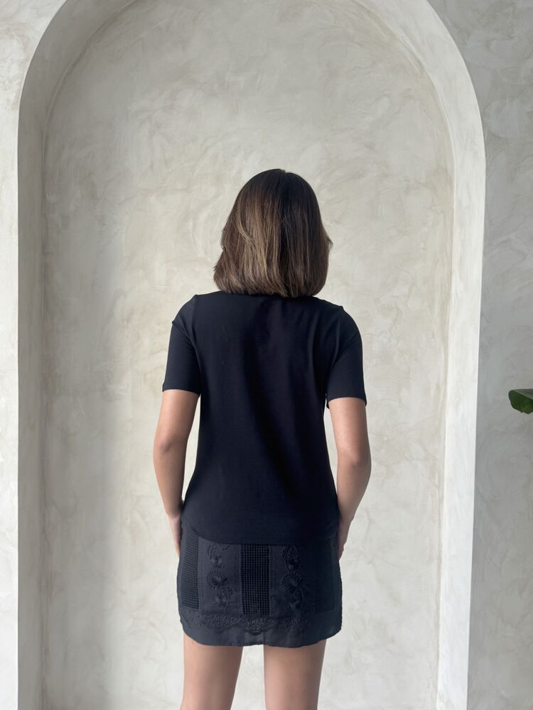 Black Mesh Short Wholesale Skirt