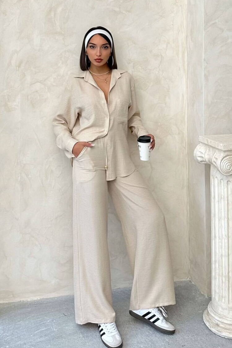 Linen Trousers - Topshow - Globality Store - Women Clothes Wholesale Turkey