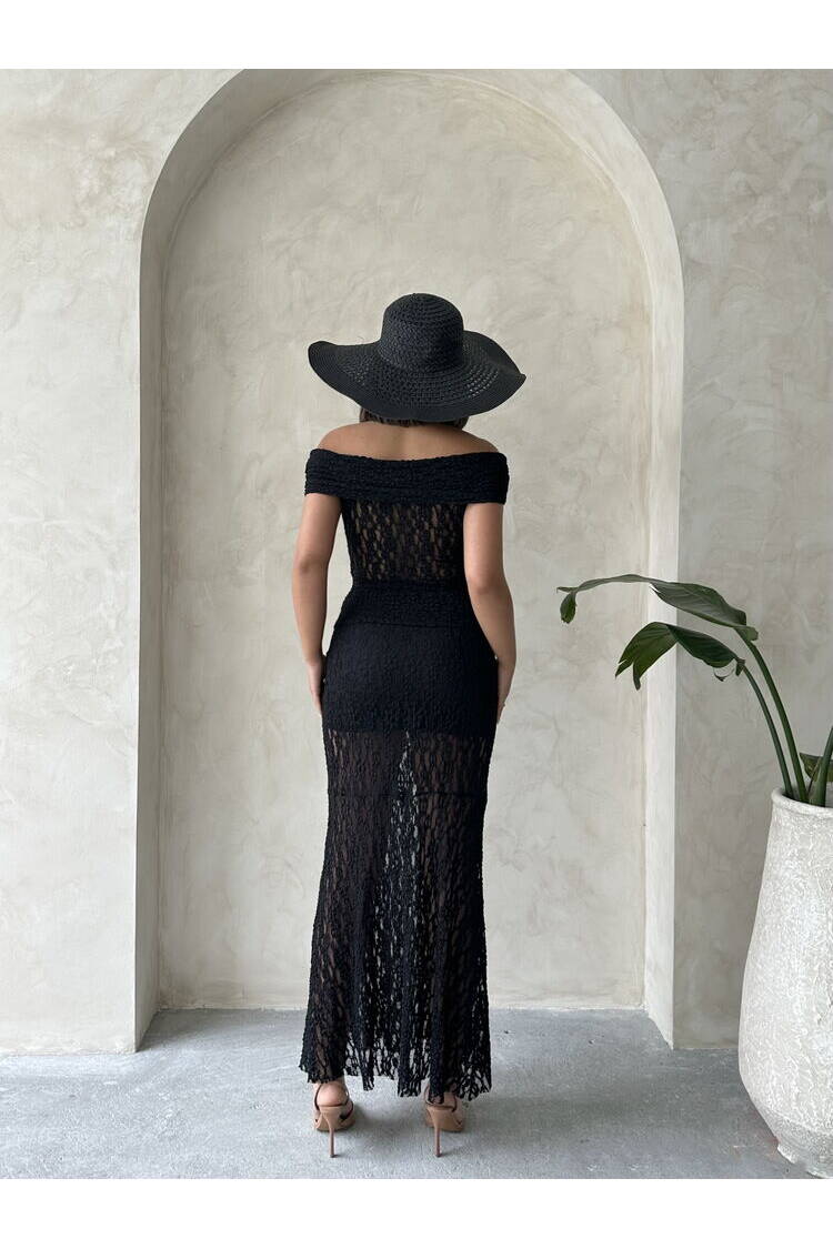 Rose Detailed Lace Wholesale Evening Dress Blouse-| Topshow