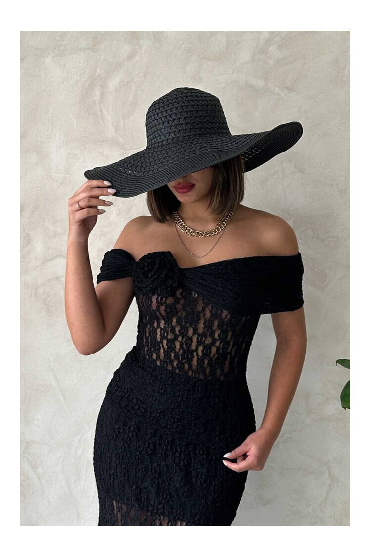 Rose Detailed Lace Wholesale Evening Dress Blouse-