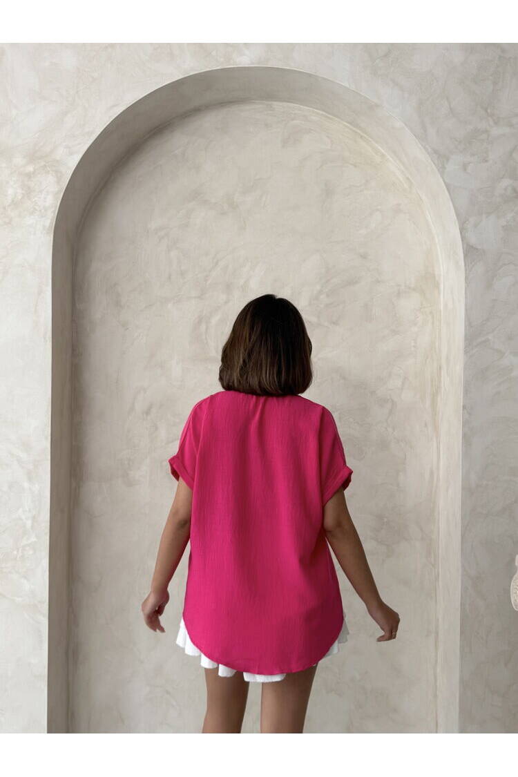 Linen Raw Pocket Applique Pocket Linen Wholesale Shirt