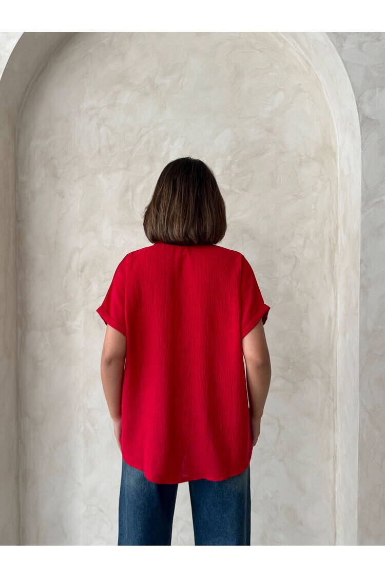 Linen Raw Pocket Applique Pocket Linen Wholesale Shirt
