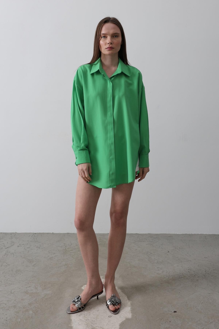 Long Sleeve Shirt - A. - Reyon - Globality Store - Women Clothes Wholesale Turkey