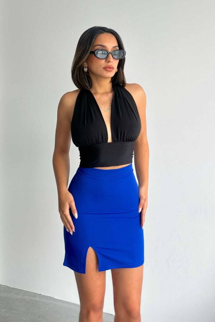 Saks Above Knee Wholesale Skirt - Topshow - Globality Store - Women Clothes Wholesale Turkey