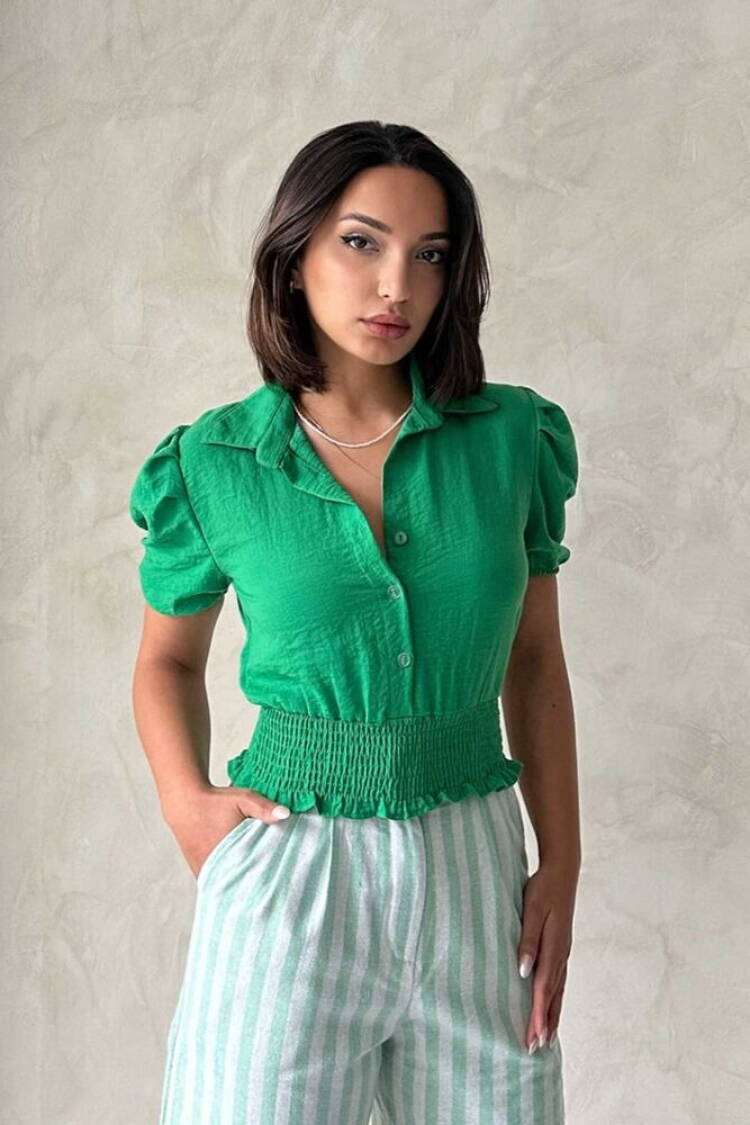 Linen Wholesale Shirt - Topshow - Globality Store - Women Clothes Wholesale Turkey