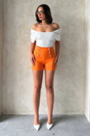 Ornament Buttoned Wholesale Shorts - Topshow - Globality Store - Women Clothes Wholesale Turkey