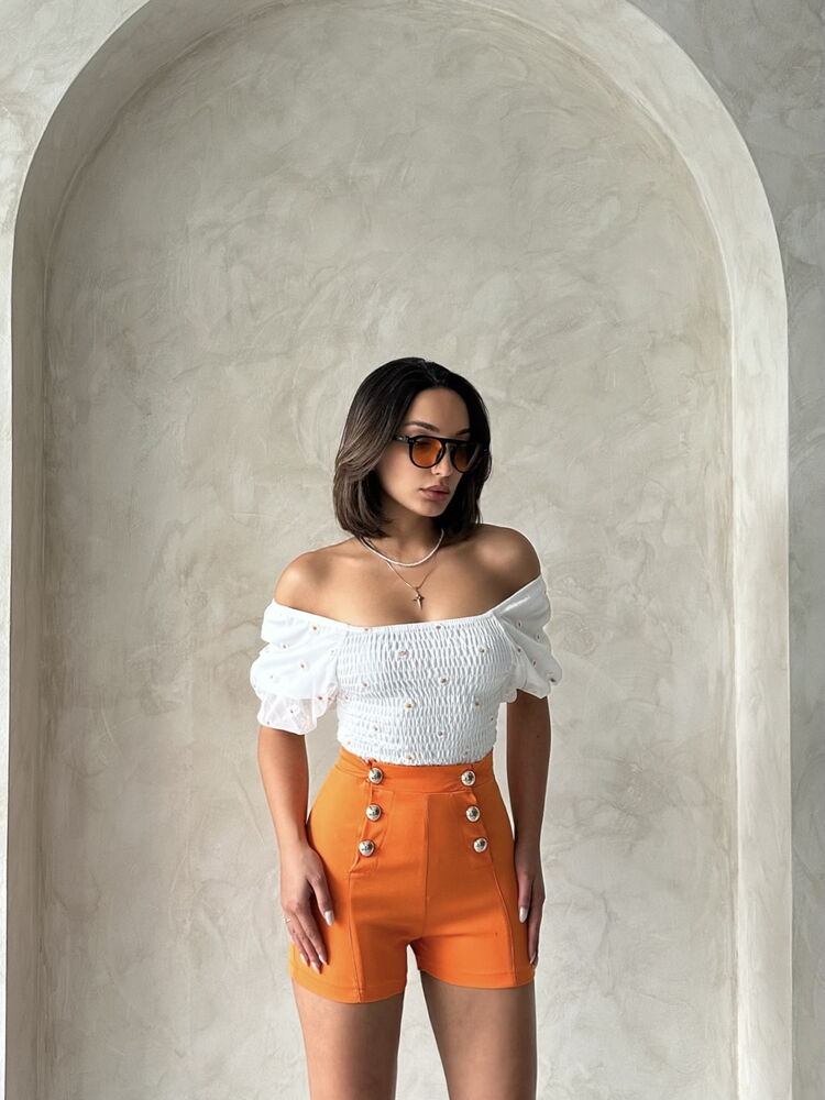 Ornament Buttoned Wholesale Shorts