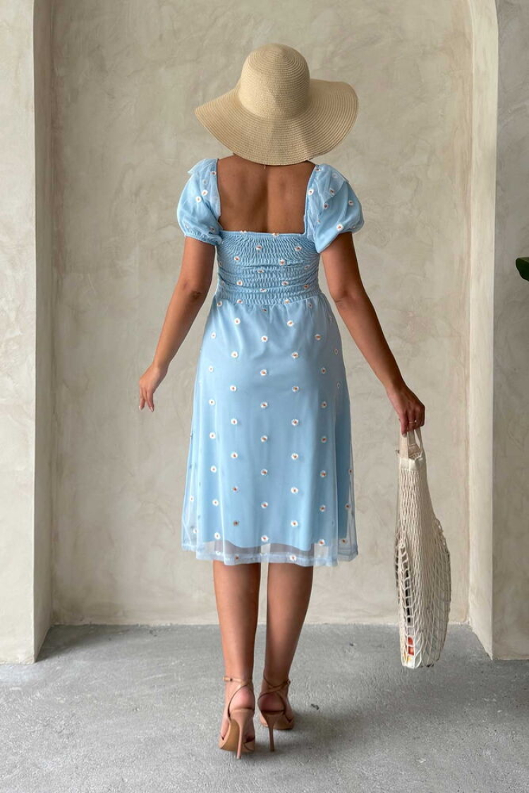 Boat Neck Chest Gipeli Wholesale Dress