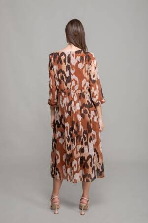 V Neck Yoryo Empirme Dress - GUMANIZE - Globality Store - Women Clothes Wholesale Turkey