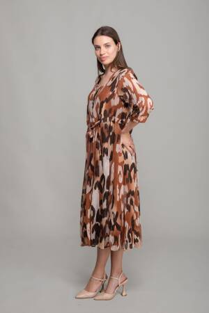 V Neck Yoryo Empirme Dress - GUMANIZE - Globality Store - Women Clothes Wholesale Turkey