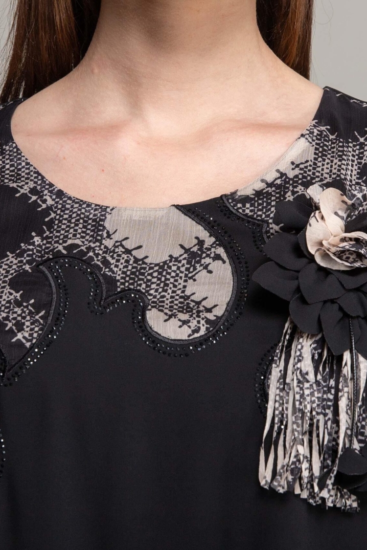Round Neck Crinkle Dress