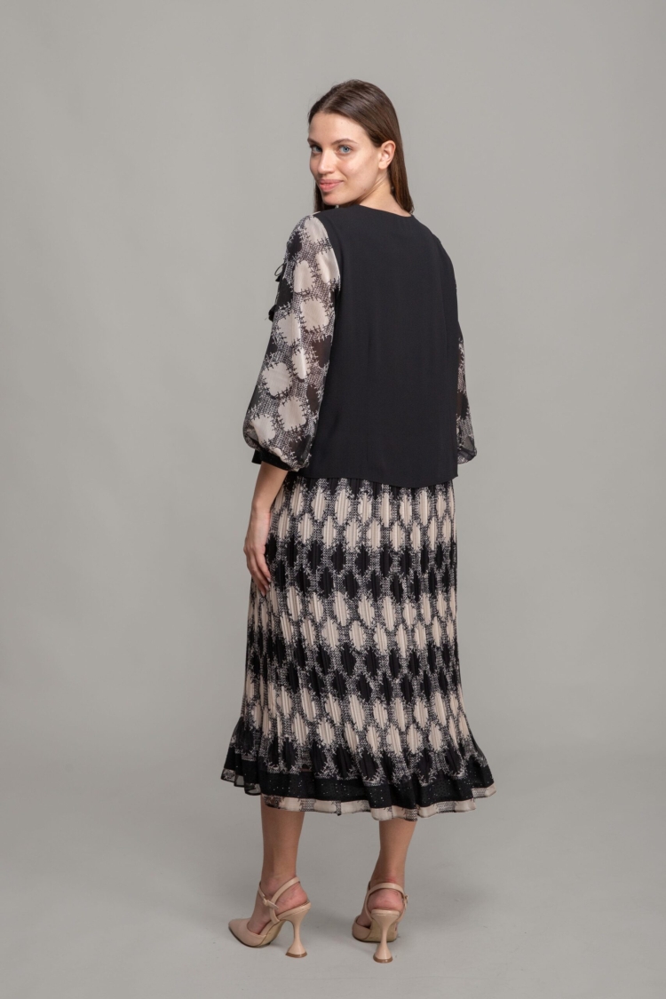 Round Neck Crinkle Dress