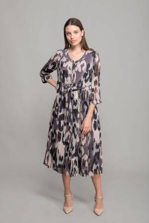 V Neck Yoryo Empirme Dress - GUMANIZE - Globality Store - Women Clothes Wholesale Turkey