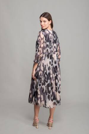V Neck Yoryo Empirme Dress - GUMANIZE - Globality Store - Women Clothes Wholesale Turkey