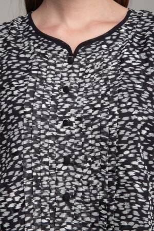 Round Neck Cutout Chiffon Dress - GUMANIZE - Globality Store - Women Clothes Wholesale Turkey