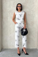 Embroidered Pants - Cream - Topshow - Globality Store - Women Clothes Wholesale Turkey
