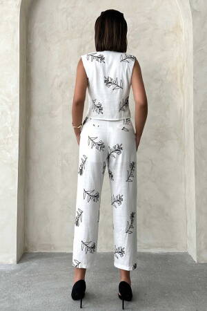 Embroidered Sleeveless Shirt - Cream - Topshow - Globality Store - Women Clothes Wholesale Turkey