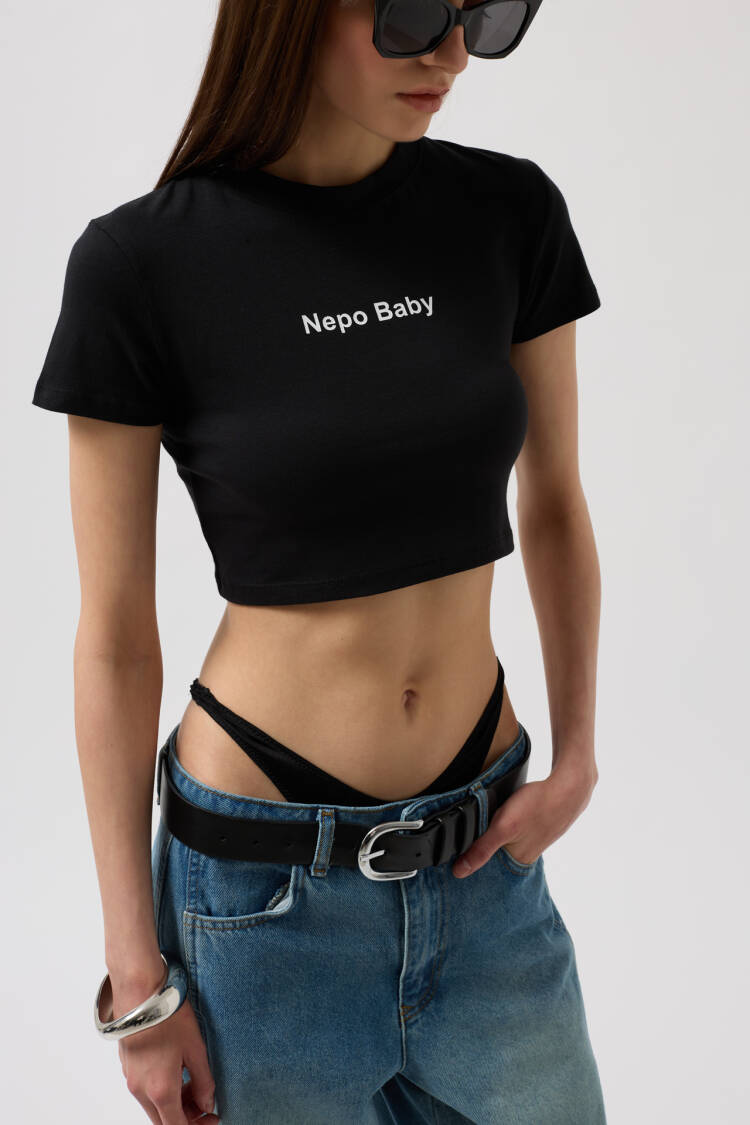 Nepo Printed Crop T-Shirt