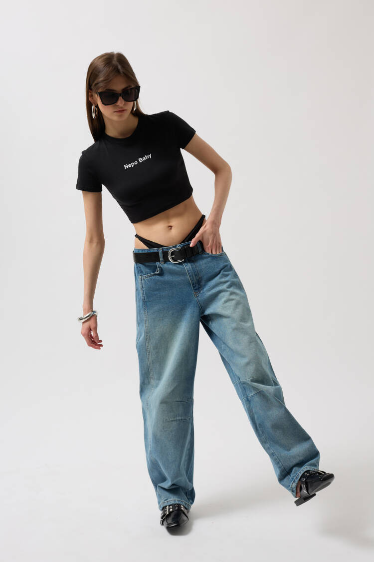 Nepo Printed Crop T-Shirt