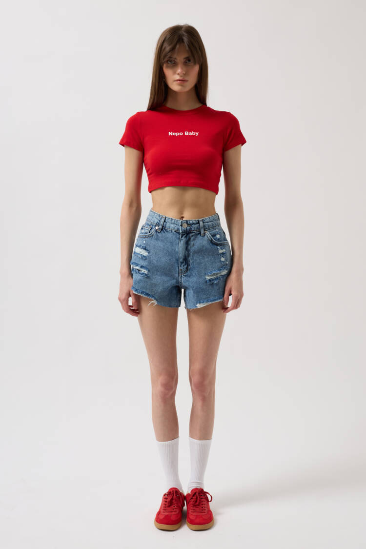 Nepo Printed Crop T-Shirt