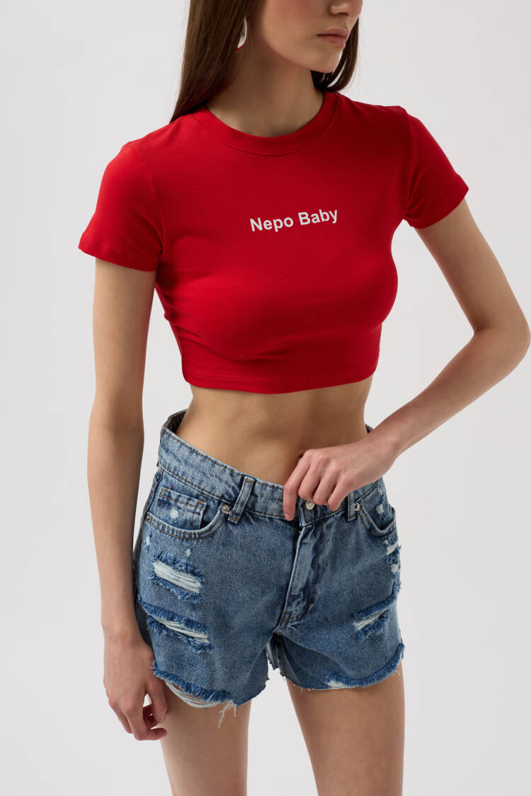 Nepo Printed Crop T-Shirt