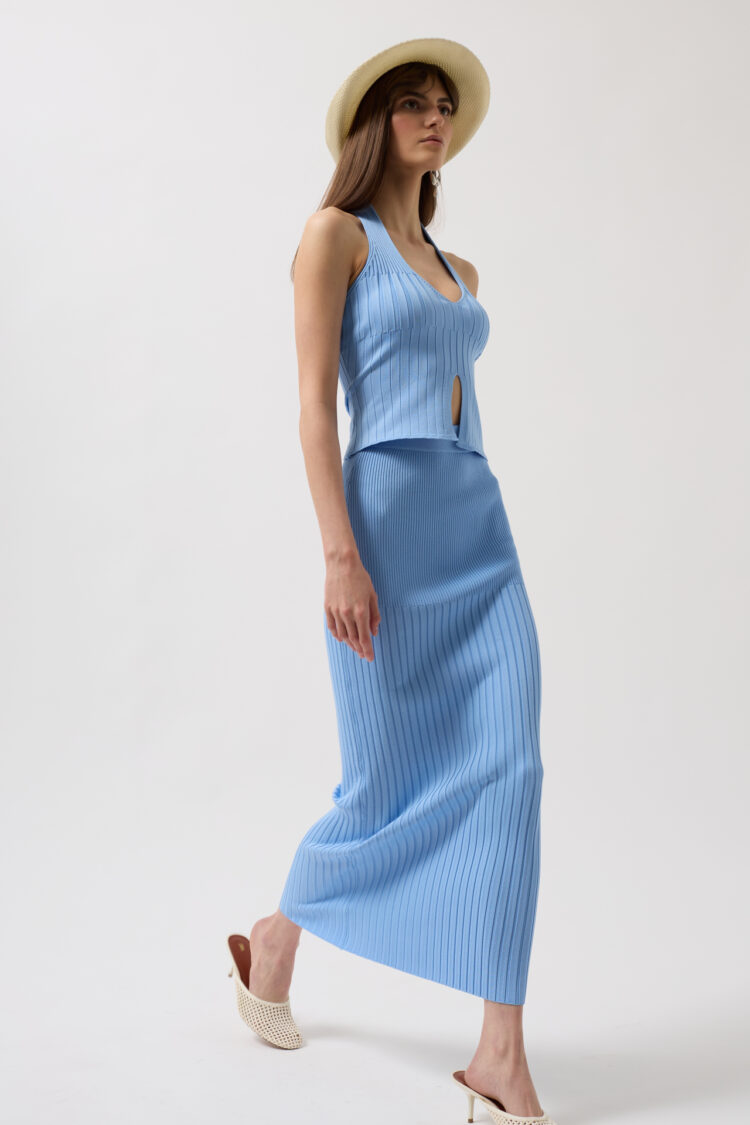 High Waist Textured Skirt - Baby