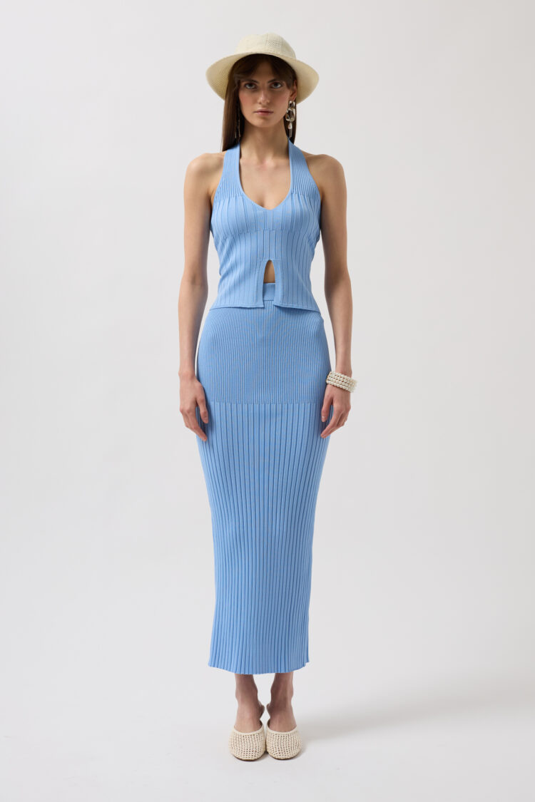High Waist Textured Skirt - Baby