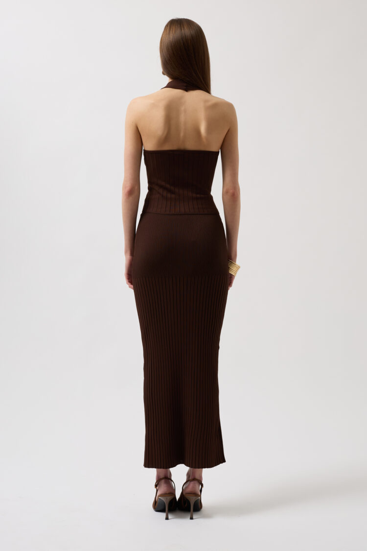 High Waist Textured Skirt